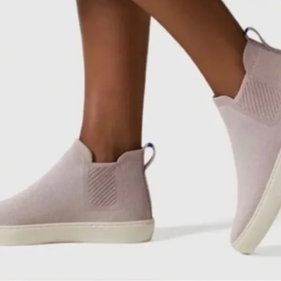 Rothy’s Chelsea Boots in Lilac/Sand