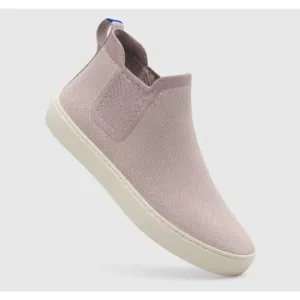 Rothys Chelsea Boots Womens Size 6 Pink White Fabric Mid Top Booties