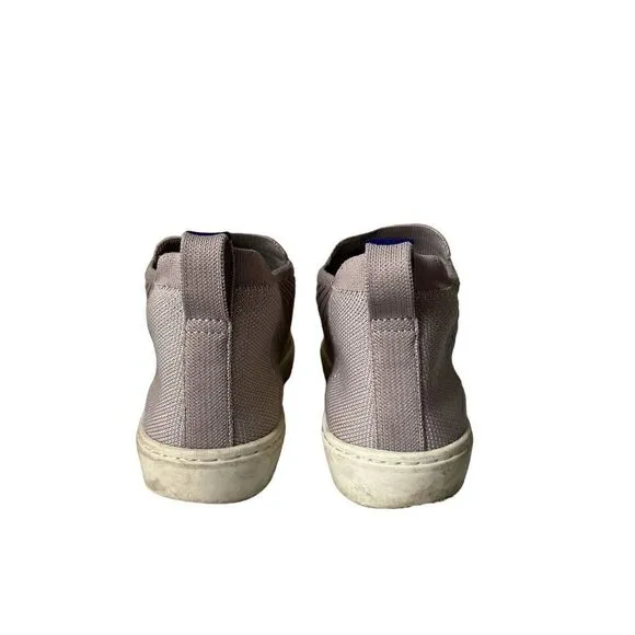 Rothys Chelsea Boots Womens Size 6 Pink White Fabric Mid Top Booties