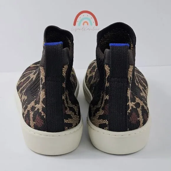 Rothy's Chelsea Wildcat Boot Leopard Cheetah High Top Slip On Sneakers