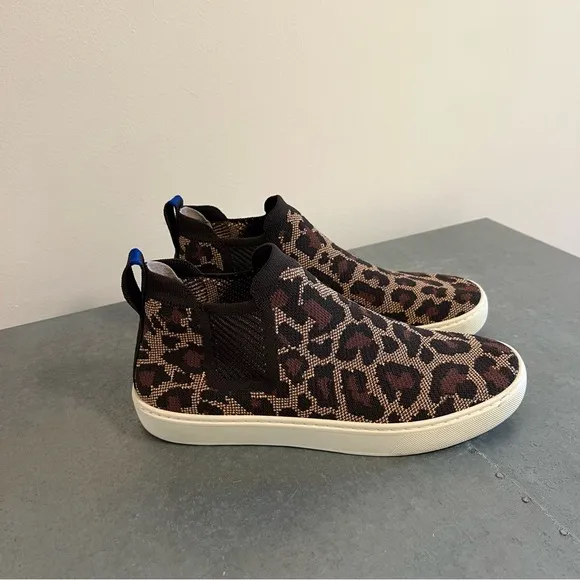 Rothy's Leopard Chelsea Boots, 9.5