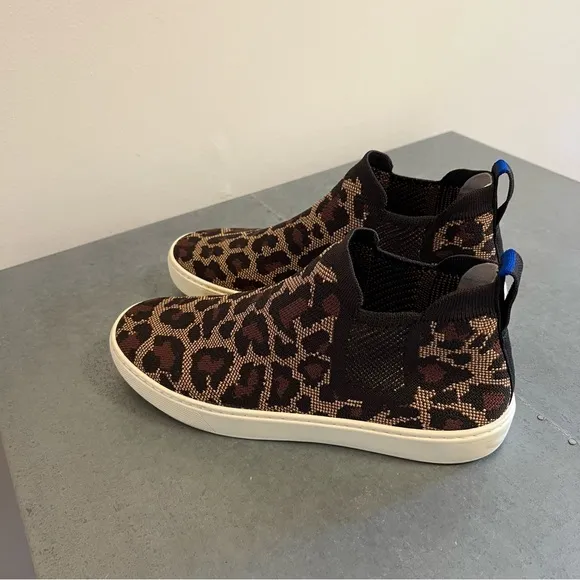 Rothy's Leopard Chelsea Boots, 9.5