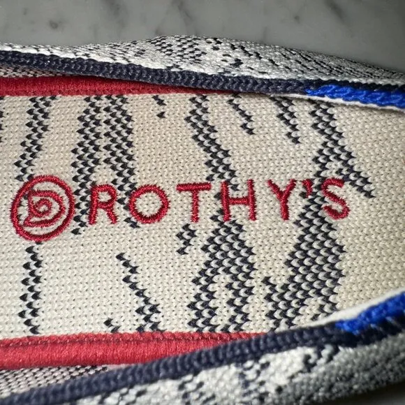 Rothy's Maritime Tiger Print Classic Slip-On Sneaker in Size 7