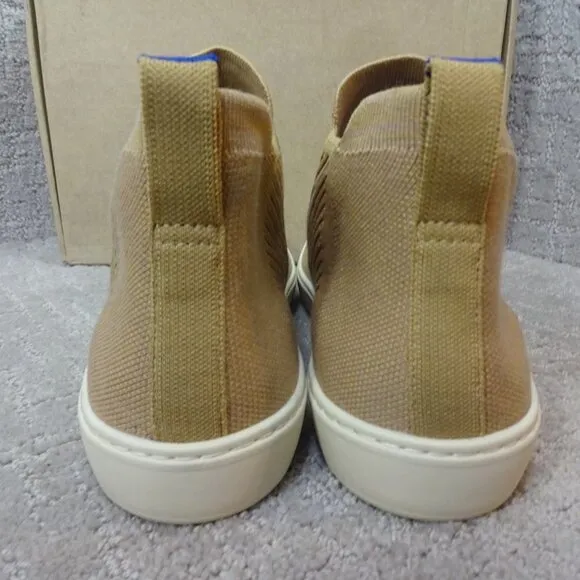 Rothy's Merino The Chelsea Women's Size 12.5 US Camel Knit Pull On Ankle Boots