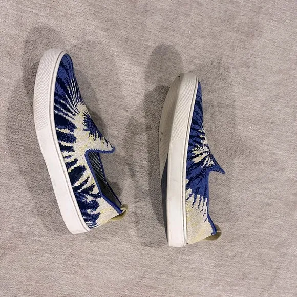 Rothy's Slip On Sneaker - Blue Burst Size 4