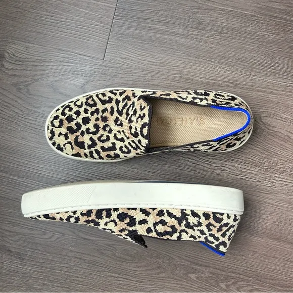Rothy’s Slip-On Sneaker – Desert Cat Animal Print, Size 6.5