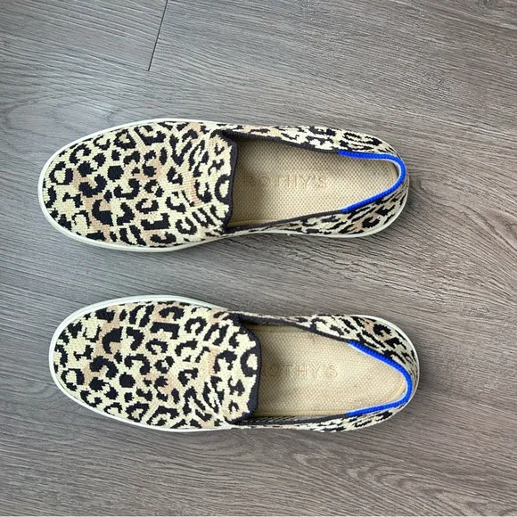 Rothy’s Slip-On Sneaker – Desert Cat Animal Print, Size 6.5