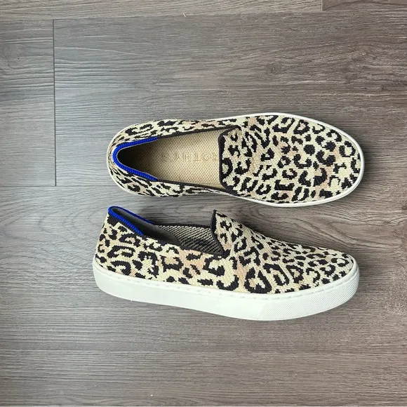 Rothy’s Slip-On Sneaker – Desert Cat Animal Print, Size 6.5
