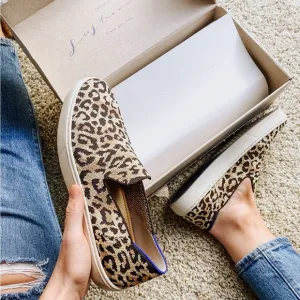Rothy’s Slip-On Sneaker – Desert Cat Animal Print, Size 6.5