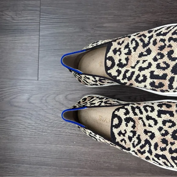 Rothy’s Slip-On Sneaker – Desert Cat Animal Print, Size 6.5