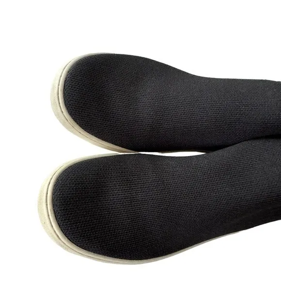 Rothy's The Chelsea Black Hi Top‎ Sneaker Sporty Pull On Shoes 7