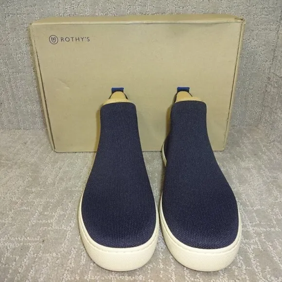 Rothys The Chelsea Nightfall Fabric High Top Sneaker Boots Multiple Sizes