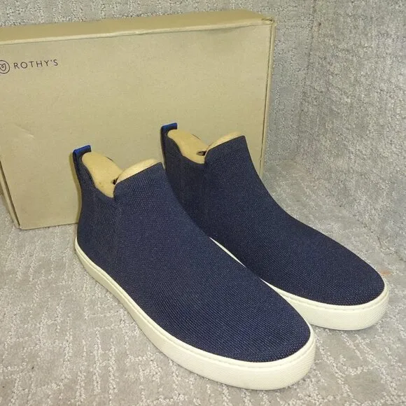 Rothys The Chelsea Nightfall Fabric High Top Sneaker Boots Multiple Sizes