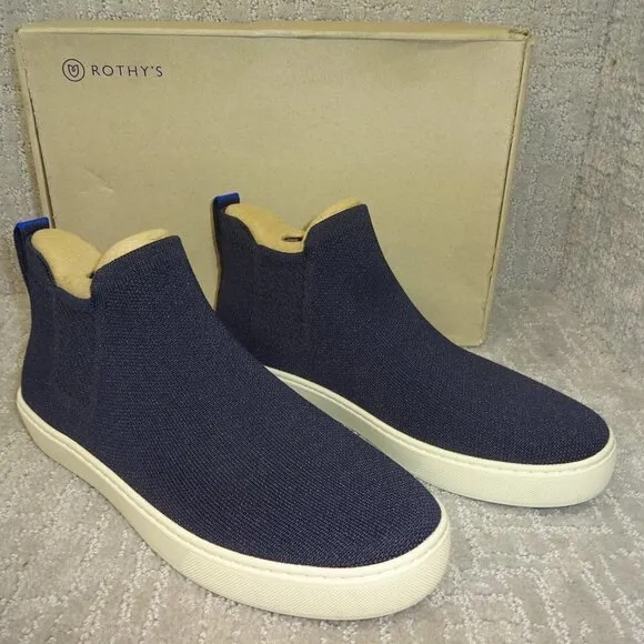 Rothys The Chelsea Nightfall Fabric High Top Sneaker Boots Multiple Sizes