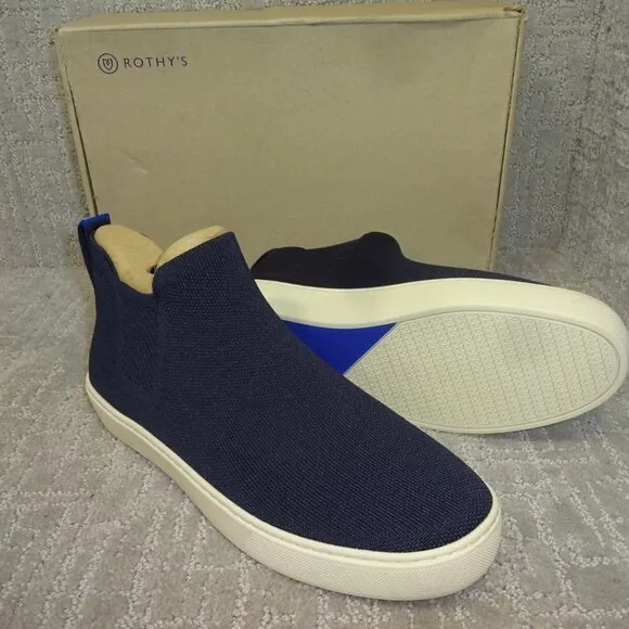 Rothys The Chelsea Nightfall Fabric High Top Sneaker Boots Multiple Sizes