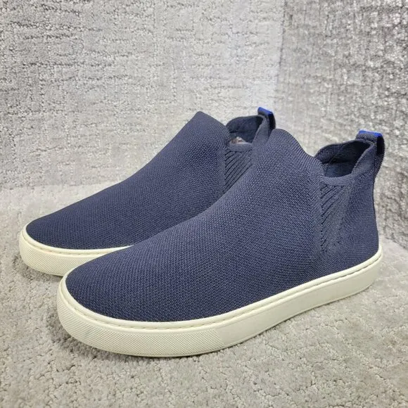 Rothys The Chelsea Women's Size 8 US Maritime Navy Fabric High Top Sneaker Boots