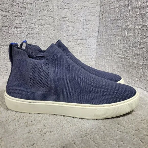 Rothys The Chelsea Women's Size 8 US Maritime Navy Fabric High Top Sneaker Boots