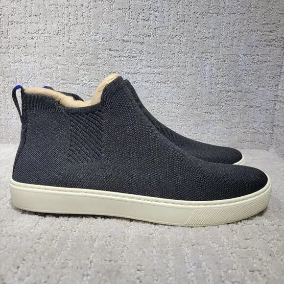 Rothys The Chelsea Women's Size 8.5 US Black Fabric High Top Sneaker Boots