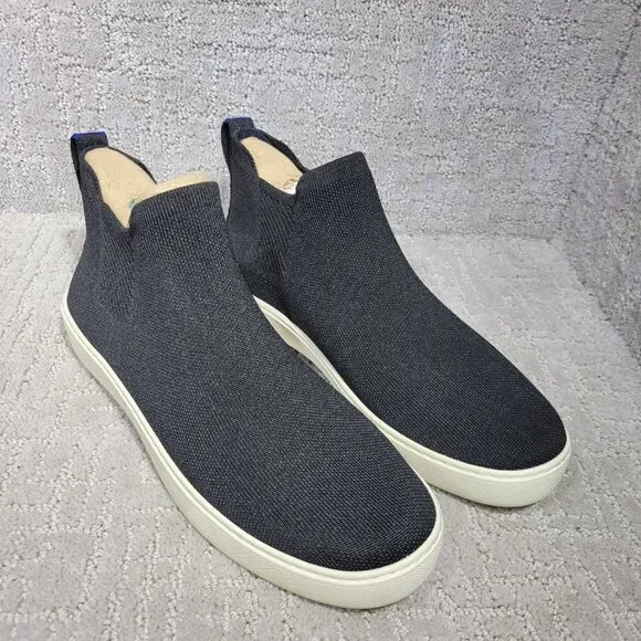 Rothys The Chelsea Women's Size 8.5 US Black Fabric High Top Sneaker Boots