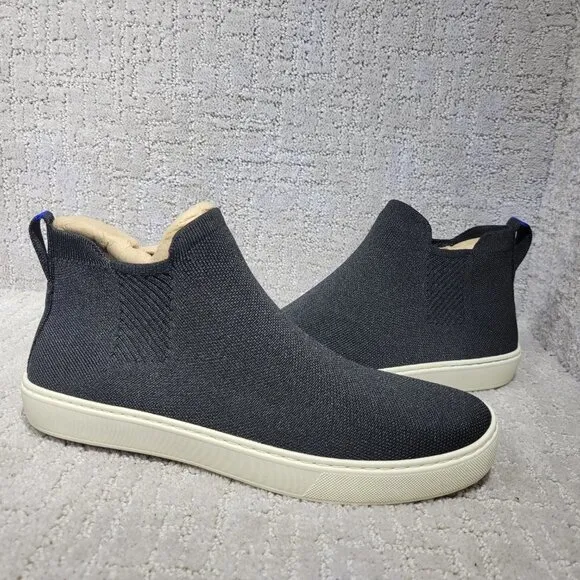 Rothys The Chelsea Women's Size 8.5 US Black Fabric High Top Sneaker Boots