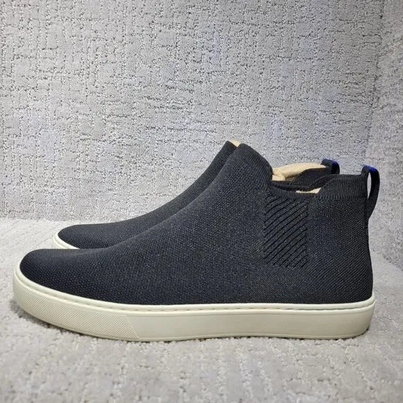 Rothys The Chelsea Women's Size 8.5 US Black Fabric High Top Sneaker Boots