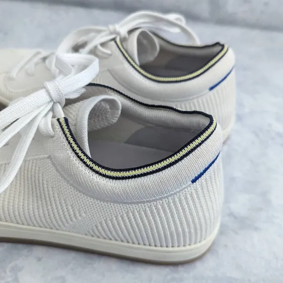 Rothy's The Lace Up Sneaker in Off-White Vanilla, Size 8