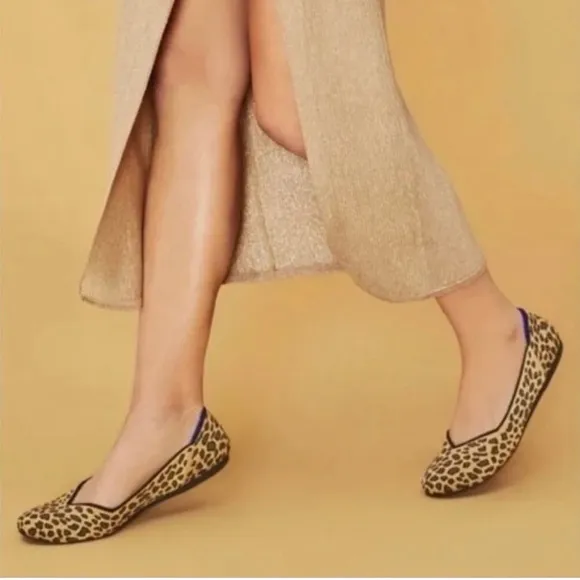 Rothy's The Loafer Spotted Leopard Print  Round Toe Slip On Women’s Size 7.5