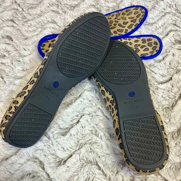 Rothy's The Loafer Spotted Leopard Print  Round Toe Slip On Women’s Size 7.5
