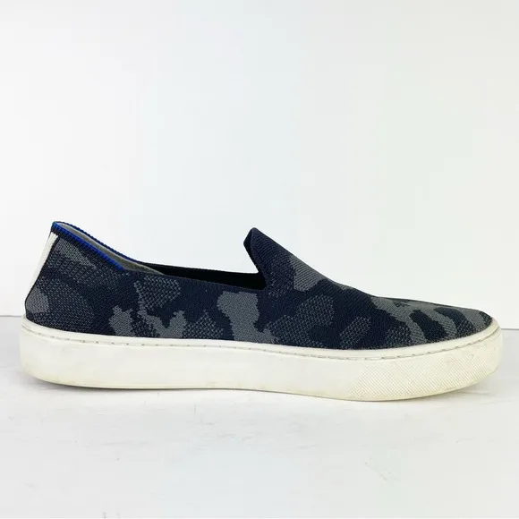 Rothy’s The Original Slip On Sneaker Grey Camo Eco Friendly Sneakers Shoes