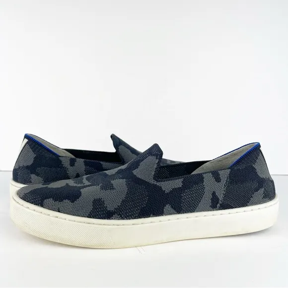 Rothy’s The Original Slip On Sneaker Grey Camo Eco Friendly Sneakers Shoes