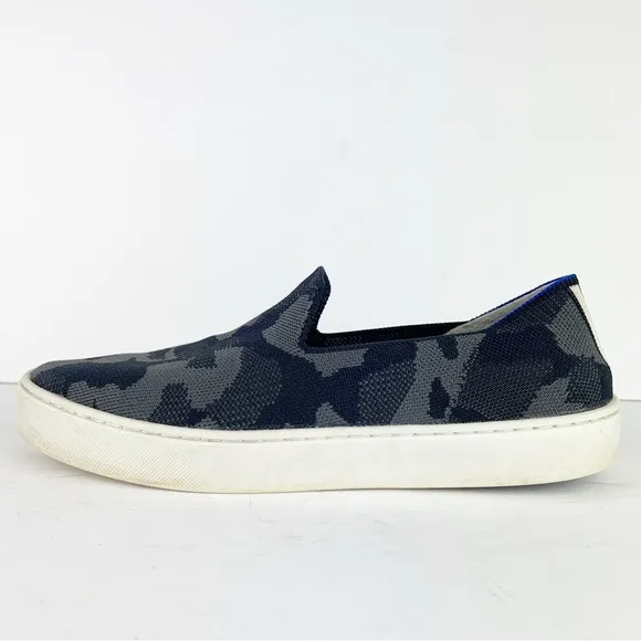 Rothy’s The Original Slip On Sneaker Grey Camo Eco Friendly Sneakers Shoes