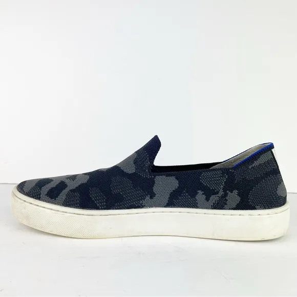 Rothy’s The Original Slip On Sneaker Grey Camo Eco Friendly Sneakers Shoes