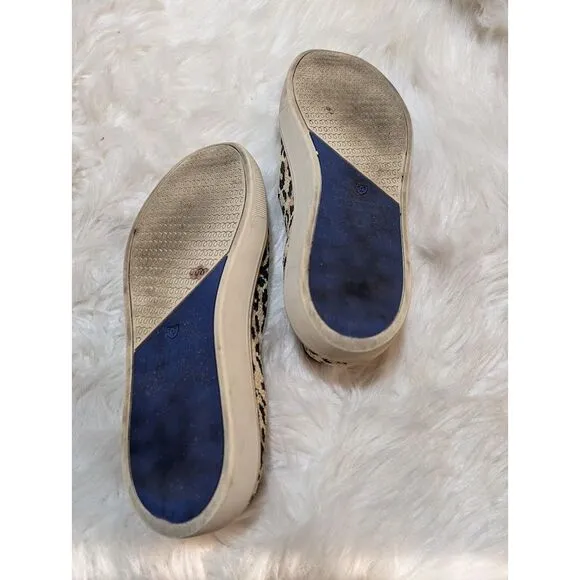 Rothy's The Original Slip‎ on Sneaker Leopard Print sz 9 Women's