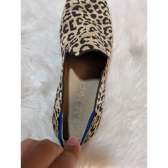 Rothy's The Original Slip‎ on Sneaker Leopard Print sz 9 Women's