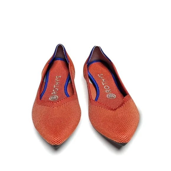 Rothy's The Point Persimmon Flats Size 7 Rare Retired Orange