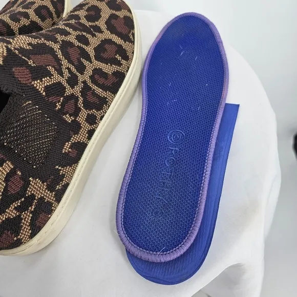 Rothy’s Wildcat Cheetah Print Chelsea Sneakers | Size 8.5 | Animal Print Chic