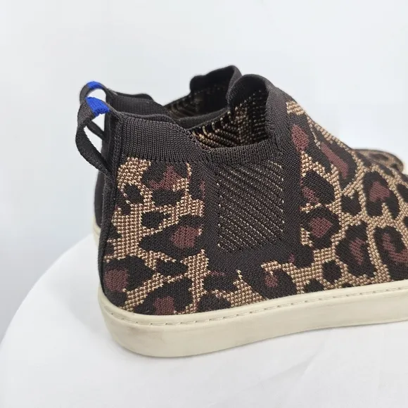 Rothy’s Wildcat Cheetah Print Chelsea Sneakers | Size 8.5 | Animal Print Chic