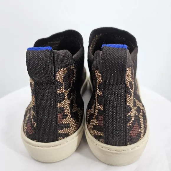 Rothy’s Wildcat Cheetah Print Chelsea Sneakers | Size 8.5 | Animal Print Chic
