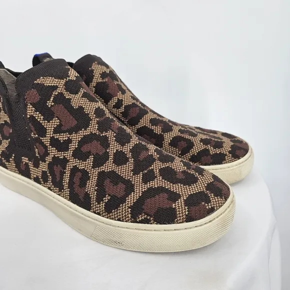 Rothy’s Wildcat Cheetah Print Chelsea Sneakers | Size 8.5 | Animal Print Chic