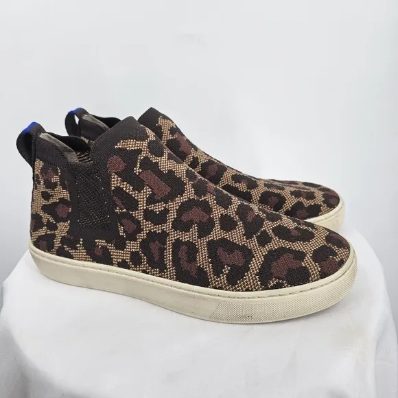 Rothy’s Wildcat Cheetah Print Chelsea Sneakers | Size 8.5 | Animal Print Chic