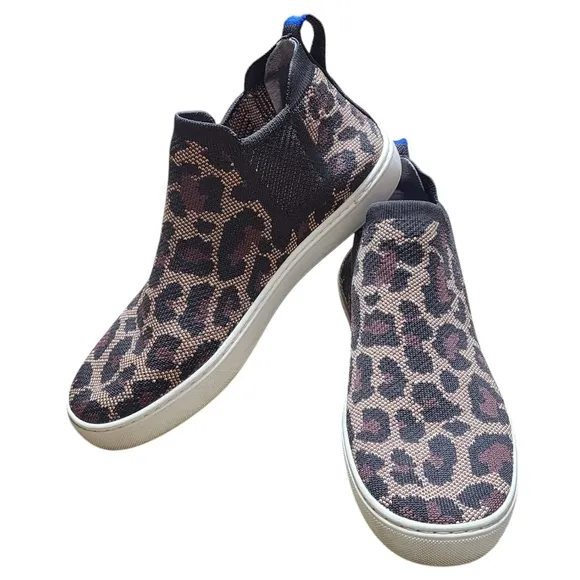 Rothy's Women The Chelsea Wildcat Size 8.5 Fabric High Top Sneaker Boots