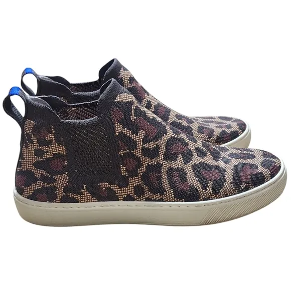 Rothy's Women The Chelsea Wildcat Size 8.5 Fabric High Top Sneaker Boots