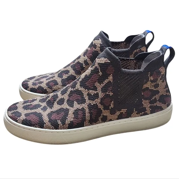 Rothy's Women The Chelsea Wildcat Size 8.5 Fabric High Top Sneaker Boots