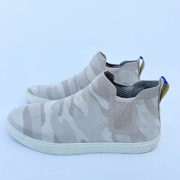 Rothy’s Women’s Camo Knit Chelsea Sneakers High Top 10 Camo Pull On Desert