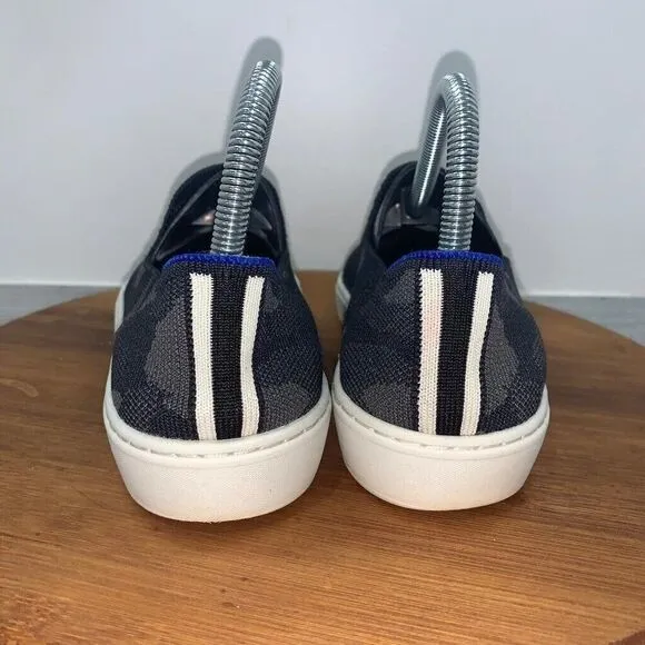 ROTHY’S Women’s Size 7 The Original Slip On Sneaker Camo Black /Grey /Blue