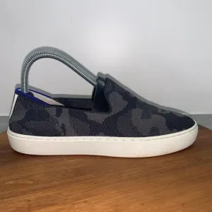 ROTHY’S Women’s Size 7 The Original Slip On Sneaker Camo Black /Grey /Blue