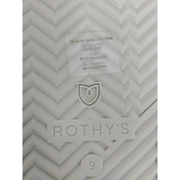 Rothys Womens White Knit Lace-Up Sneakers Size 9 Eco-Friendly EUC
