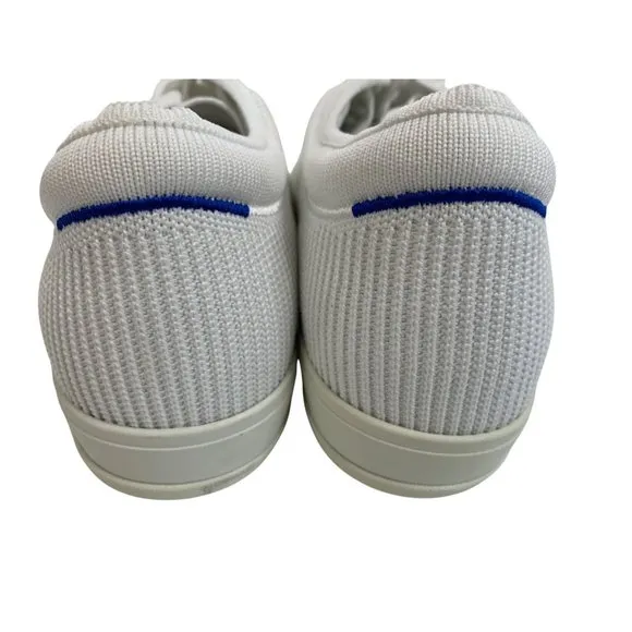 Rothys Womens White Knit Lace-Up Sneakers Size 9 Eco-Friendly EUC