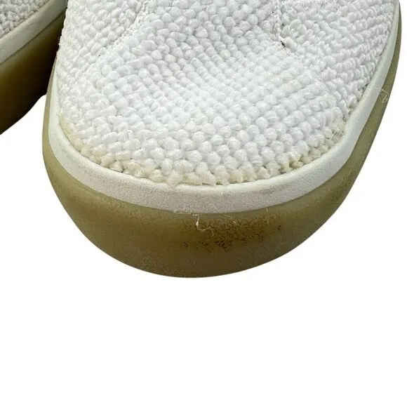 Rothy's Women's The Lace Up White Terry Sneaker Size 9
