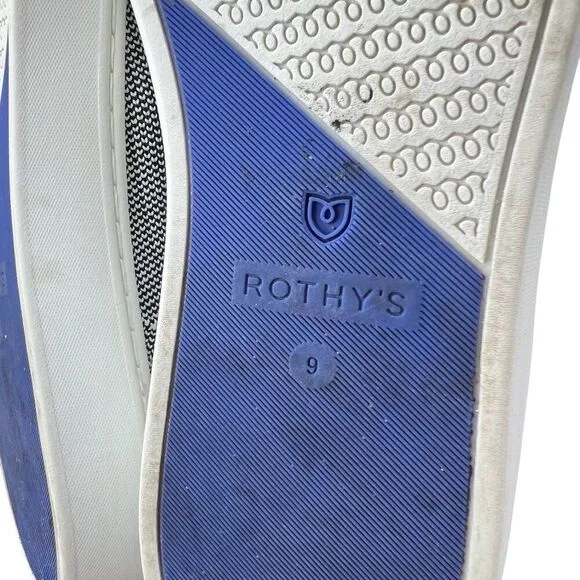 Rothys Women's Slip-On Low Top Sneakers Anchor Blue Size 9